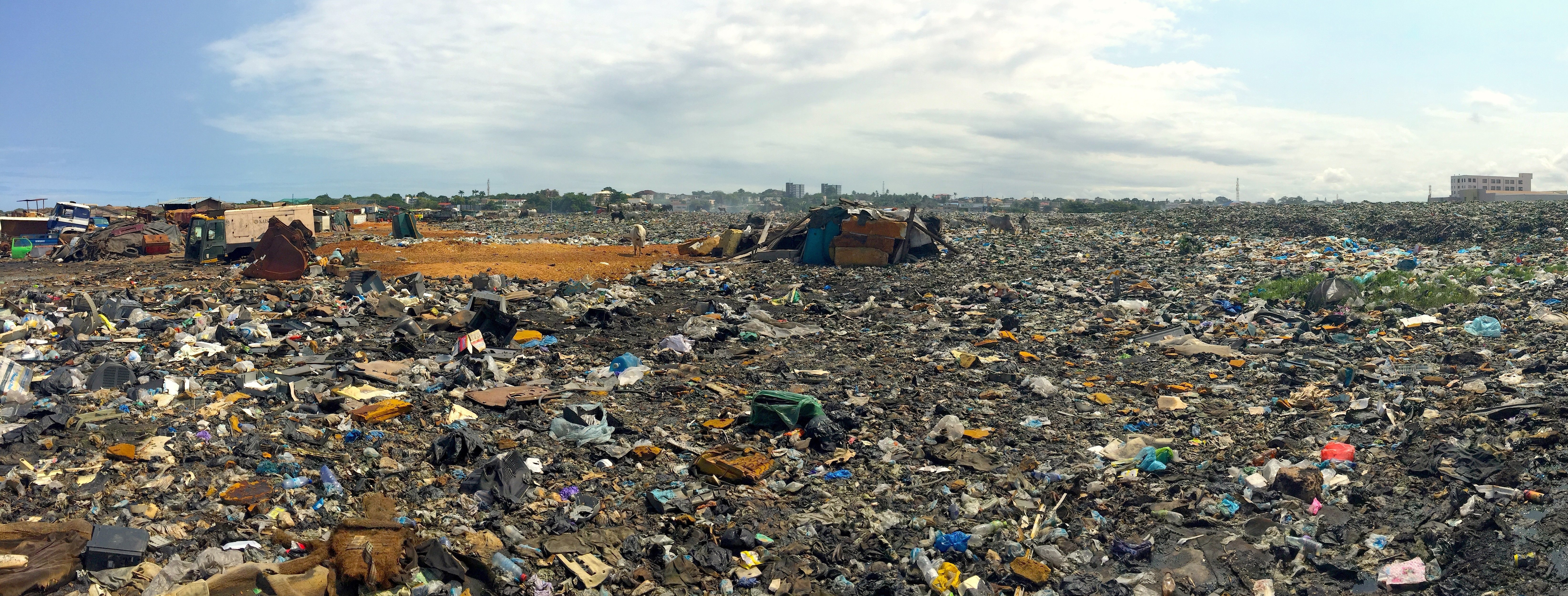 View of e-waste dump on Gnana
